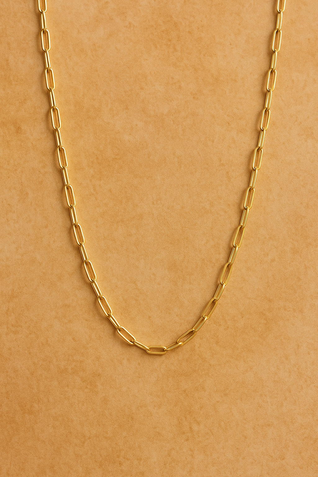 Aria Link Chain – Gold-Plated 925 Sterling Silver | Minimal Paperclip Necklace, Everyday Essential
