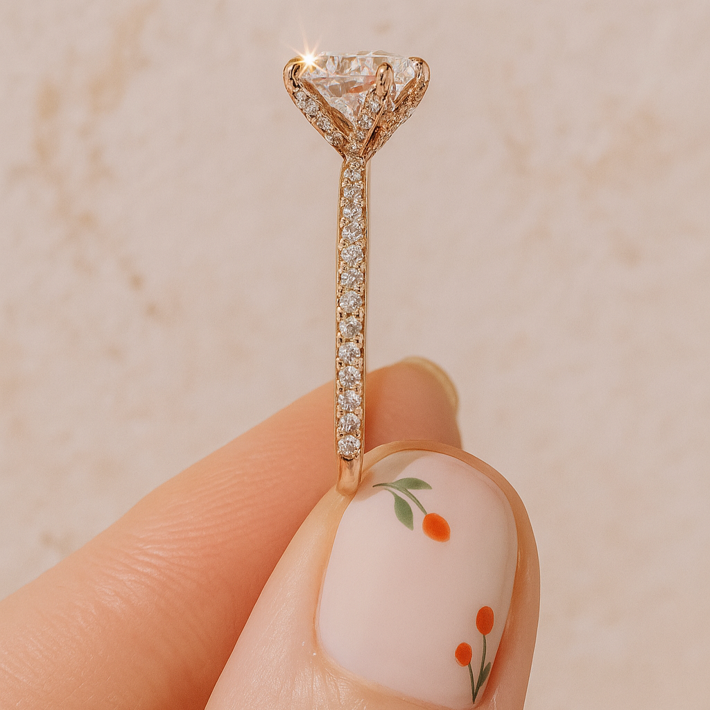 Solara Brilliance Ring – Gold-Plated 925 Sterling Silver | Round Brilliant-Cut Zircon Solitaire